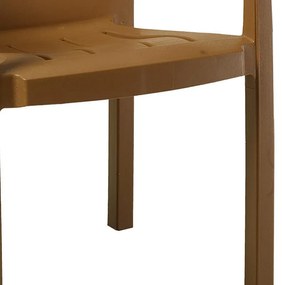 Καρέκλα - Πολυθρόνα Fiery PP teak σε καφέ απόχρωση 59x58x87 εκ.