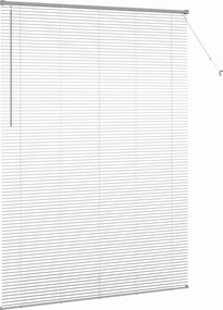 vidaXL Βενετσιάνικες Ρόδες Ασημί 220 x 155 εκ Αλουμίνιο