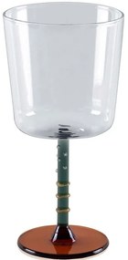 Ποτήρι Κρασιού Κολωνάτο 280TMA1982 8x8x18cm 300ml Amber-Green Hermia Glass