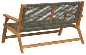 vidaXL Παγκάκι Γκρι 122x76x73.5 εκ Μασίφ Ξύλο Ακακίας