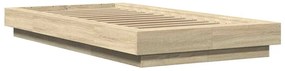 vidaXL Πλαίσιο Κρεβατιού Sonoma Δρυς 100x200 εκ. Επεξεργασμένο Ξύλο