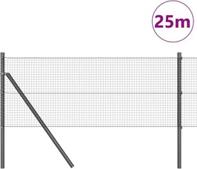 vidaXL Στύλος Περιφράξεων Χάλυβας και PVC Γκρι