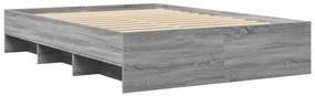 vidaXL Πλαίσιο Κρεβατιού Γκρι Sonoma 140x200 εκ. Επεξεργασμένο Ξύλο