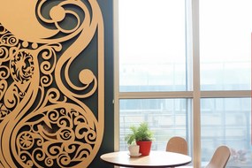 Σετ των 2 Intra απο ξύλο plywood 3mm-4mm πάχος - Coffee Shop Laser Cut Decor Δίασταση 30x20 cm INTRAFABR-90644536