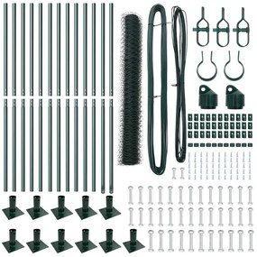 vidaXL Στύλος Περιφράξεων Πράσινο 25 x 0,8 m (50 mm πλέγμα)