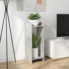 vidaXL Βάση φυτών με ράφι Σκυρόχρωμο Γκρι 30 x 30 x 80 cm