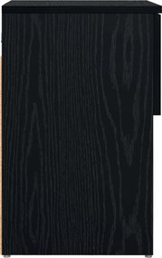 vidaXL Ντουλάπι κρεβατιού Μαύρη Δρυς 29 x 31,5 x 49 εκ