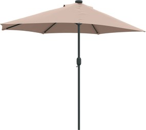 vidaXL Ομπρέλα Κήπου Taupe 294 x 150 x 224 εκ Πολυεστέρας και Χάλυβας