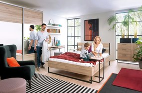 Σιφονιέρα Boston BC103, Grandson δρυς, Με συρτάρια και ντουλάπια, 95x151x39cm
