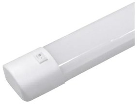 Adeleq LED Φωτιστικό Κουζίνας - Λουτρού PC Με Διακόπτη 60cm 18W ΙΡ44 4000K Λευκό 3-9184011