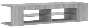 vidaXL Έπιπλο Τηλεόρασης με LED Γκρι Sonoma 135x39x30 εκ.