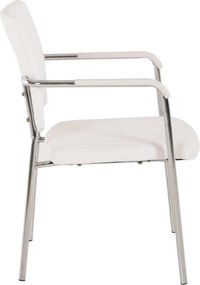 ΚΑΡΕΚΛΑ QUESTA ΜΕ ΜΠΡΑΤΣΑ HM1070.02 ΛΕΥΚΗ 56,5x59x85 cm