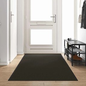 vidaXL Πατάκι Πόρτας Πλυμένο Μαύρο 120x350 εκ
