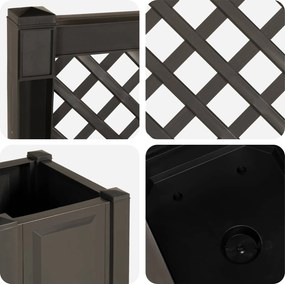 vidaXL Κήπος Πάγκος Κοπεγχάγη Ανθρακί 173 x 49 x 135,5 εκ. PP