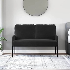 vidaXL Καναπέδες με μαξιλάρι 110cm Μαύρο Κόντρα πλακέ
