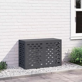 vidaXL Κάλυμμα κλιματιστικού Ανθρακί 90 x 40 x 60 εκ Ατσάλι