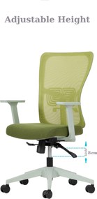Office Chair Set (2 Pieces) Lumbar 108 - Green Green