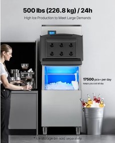 VEVOR Commercial Ice Maker 500 lbs/24 h Self-Cleaning Ice Machine - Head Only
