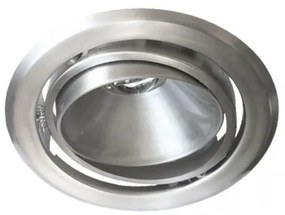 Χωνευτό Σποτ Φωτιστικό Ψευδοροφής Downlight LED 34W Διπλή Περιστροφή 3000Κ Φ19,5cm Dos 195-gs Interlight-19249-Ασημί 19249