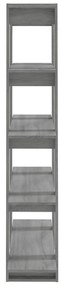 vidaXL Βιβλιοθήκη/Διαχωριστικό Χώρου Γκρι Sonoma 100 x 30 x 160 εκ.
