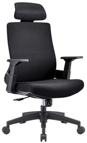 BF8900 Πολυθρόνα Γραφείου Διευθυντή, Mesh Μαύρο, Ύφασμα Μαύρο 64x66x116/128cm ΕΟ528,10