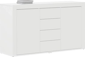 vidaXL Πλαϊνό γραφείο Λευκό 120 x 36 x 69 εκ Επεξεργασμένο ξύλο