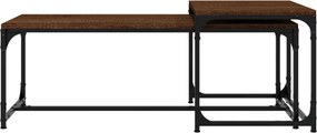 vidaXL Τραπεζάκια Σαλονιού 2 τεμ Brown Oak Επεξ. Ξύλο