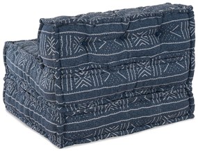 vidaXL Μοντέρνο Πουφ Ιντίγκο 70x70x54 Ύφασμα