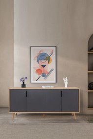 Κονσόλα Sapphire Δρυς / Ανθρακί PROCI 180x44x18