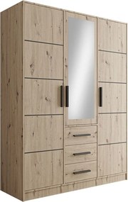 Ντουλάπα Kos 3D Τρίφυλλη - 149.00Χ58.00Χ200.00cm