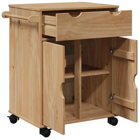 vidaXL Τρόλεϊ Κουζίνας OTTA 59x45x80 εκ. από Μασίφ Ξύλο Πεύκου