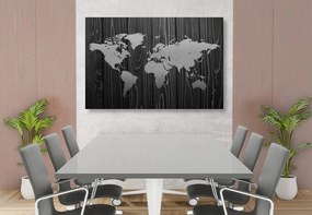 Εικόνα σε χάρτη από φελλό σε ξύλο σε μαύρο & άσπρο - 90x60  color mix