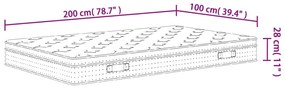 ΣΤΡΩΜΑ ΜΕ POCKET SPRINGS ΜΕΣΑΙΑ PLUS ΣΚΛΗΡΟΤΗΤΑ 100X200 ΕΚ. 372876