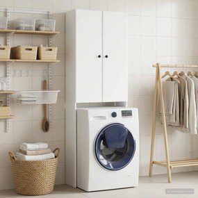 vidaXL Ντουλάπα τουαλέτας BREDA Λευκό 66 x 25,5 x 190 εκ.
