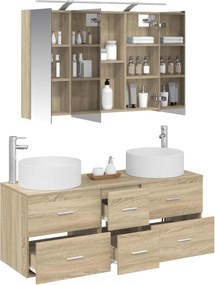 vidaXL Σετ Επίπλων Μπάνιου 4 pcs Sonoma Δρυς
