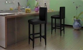 vidaXL Σκαμπό Μπαρ 6 τεμ. Μαύρα από Συνθετικό Δέρμα