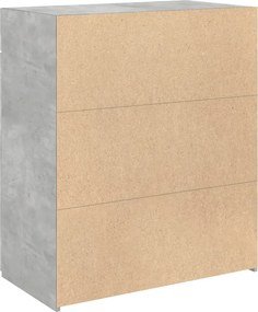 vidaXL Ντουλάπι Γκρι Σκυροδέματος 80x42,5x93 εκ. Επεξεργασμένο Ξύλο