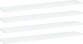 vidaXL Ράφια Βιβλιοθήκης 4 τεμ. Λευκά 60x10x1,5 εκ. από Επεξ.Ξύλο