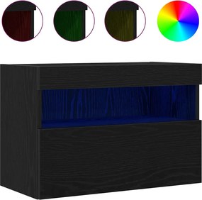 vidaXL Ντουλάπι Τηλεόρασης Τοίχου 2 pcs Μαύρη δρυς 60 x 30 x 40 εκ.