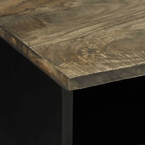 Τραπεζάκι σαλονιού ανοιχτό γκρι 80x54x40 cm μασίφ ξύλο Mango - Γκρι