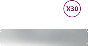 VidaXL Περιφράξεις γκαζόν 30 τεμάχια 20x103 cm από γαλβανισμένο χάλυβα
