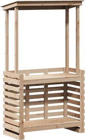 vidaXL Τραπέζι Μπαρ Κήπου με Οροφή 112,5x57x195,5 εκ. Μασίφ Πεύκο