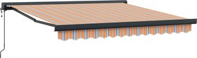 vidaXL Αναδιπλούμενη τέντα Πολύχρωμο 350 x 250 εκ Ύφασμα και Μέταλλο