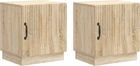 vidaXL Κομοδίνο 2 τμχ. Sonoma Δρυς 43 x 34,5 x 47 εκ.