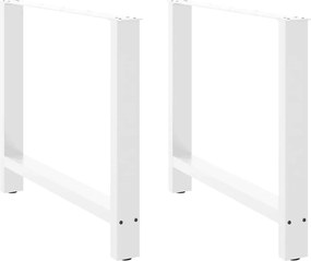 vidaXL Πόδια Τραπεζαρίας 2 τεμ. Λευκά 100x(72-73) εκ. Ατσάλι