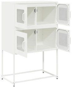 vidaXL Highboard Λευκό 68x39x107 cm Ατσάλι