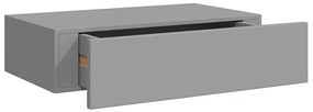 vidaXL Ράφια Τοίχου με Συρτάρια 2 Τεμ. Γκρι 40 x 23,5 x 10εκ. από MDF