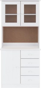 vidaXL Ντουλάπι ALTA Λευκό 77 x 35 x 165 εκ. από Μασίφ Ξύλο Πεύκου