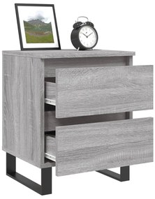vidaXL Κομοδίνο Γκρι Sonoma 40 x 35 x 50 εκ. από Επεξεργασμένο Ξύλο