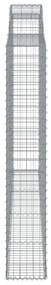 vidaXL Συρματοκιβώτια Τοξωτά 3 τεμ. 300x30x180/200 εκ. Γαλβαν. Ατσάλι
